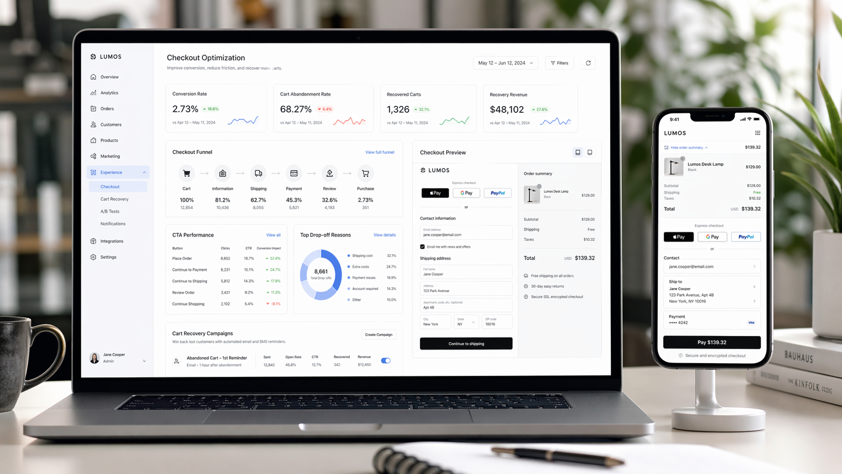 E-commerce UX Improvement for Checkout Conversion and Cart Recovery