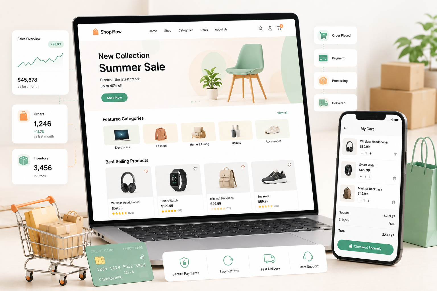 E-commerce Transformation with Payments, Inventory, and Personalization